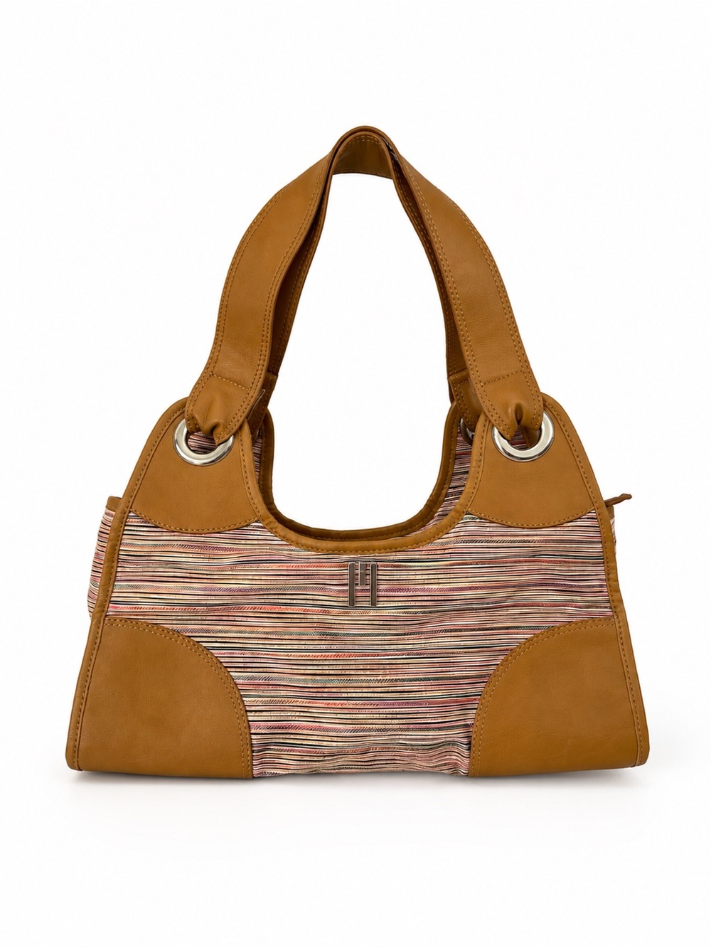 Missoni Y2K Striped Leather Trim Hobo Shoulder Bag | Italian Designer